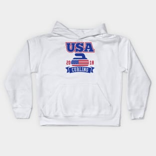 USA Curling 2018 Kids Hoodie